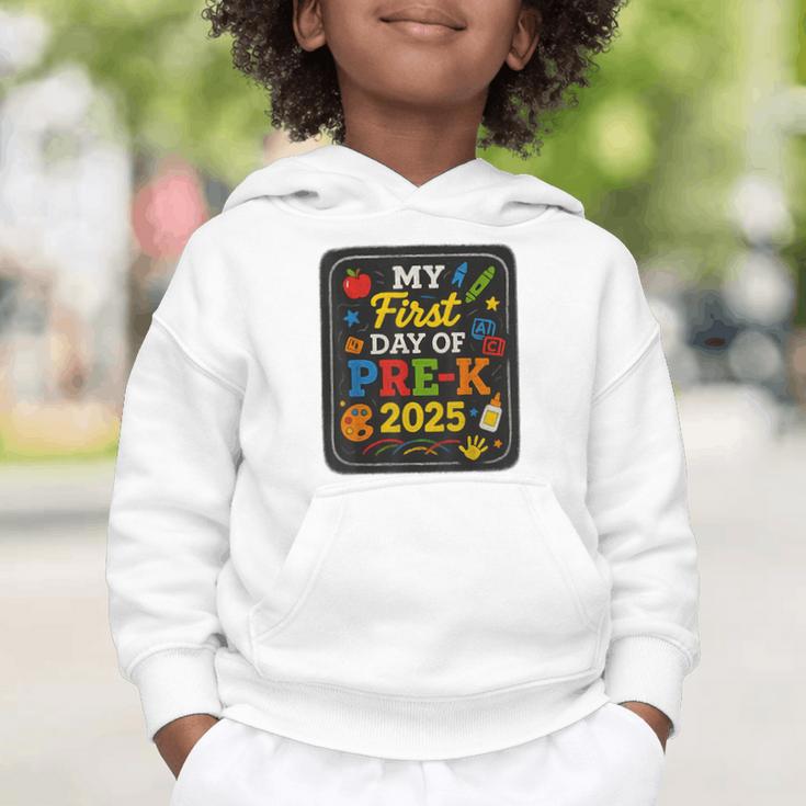 My First Day Of Pre-K 2025 Back To School Kids Graphic Toddler Hoodie