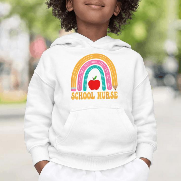 First Day Of School Nurse Back To School Rainbow Pencil Graphic Toddler Hoodie First Day Of School Nurse Back To School Rainbow Pencil Graphic Toddler Hoodie