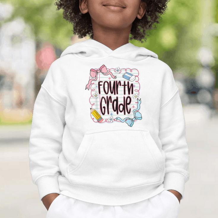 Fourth Grade Back To School For Girls Pink Notebook Graphic Toddler Hoodie Fourth Grade Back To School For Girls Pink Notebook Graphic Toddler Hoodie
