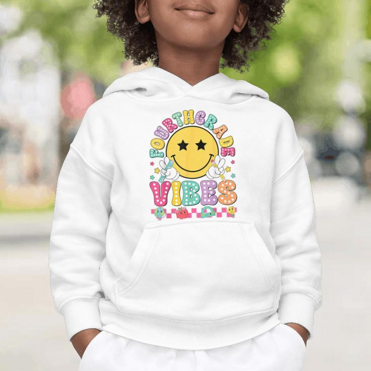 Fourth Grade Vibes Smile Face Back To School Boys Girls Kids Graphic Toddler Hoodie Fourth Grade Vibes Smile Face Back To School Boys Girls Kids Graphic Toddler Hoodie
