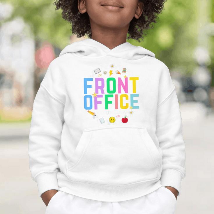 Front Office Squad Back To School Happy First Day Of School Graphic Toddler Hoodie
