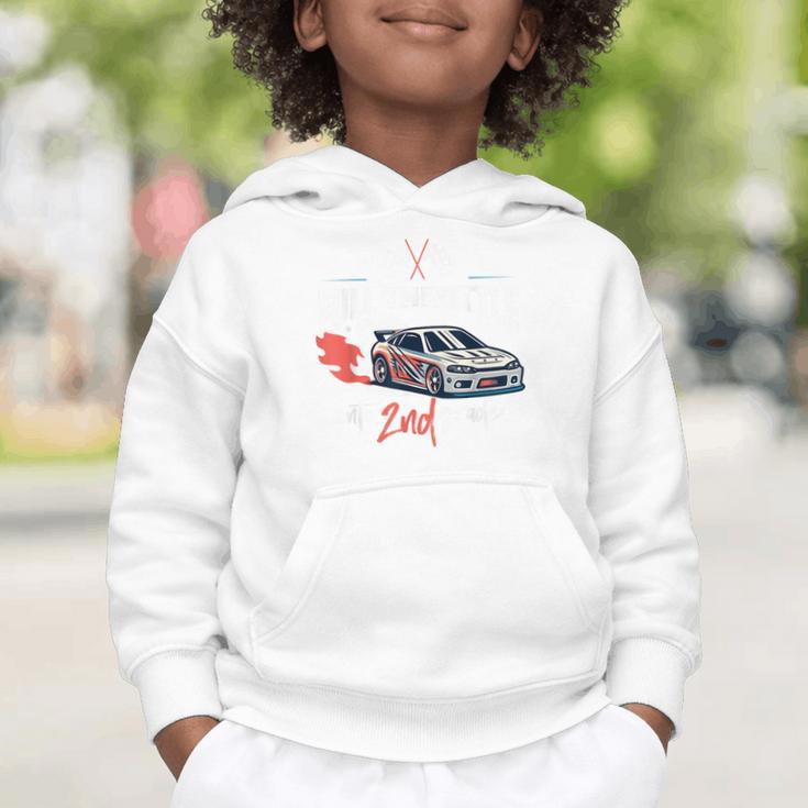 Full Throttle Into Second 2nd Grade Race Car Back To School Graphic Toddler Hoodie Full Throttle Into Second 2nd Grade Race Car Back To School Graphic Toddler Hoodie