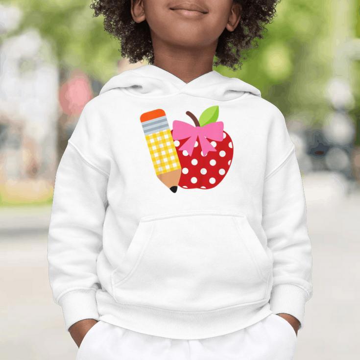 Girls Back To School Apple Toddler First Day Of Preschool Graphic Toddler Hoodie