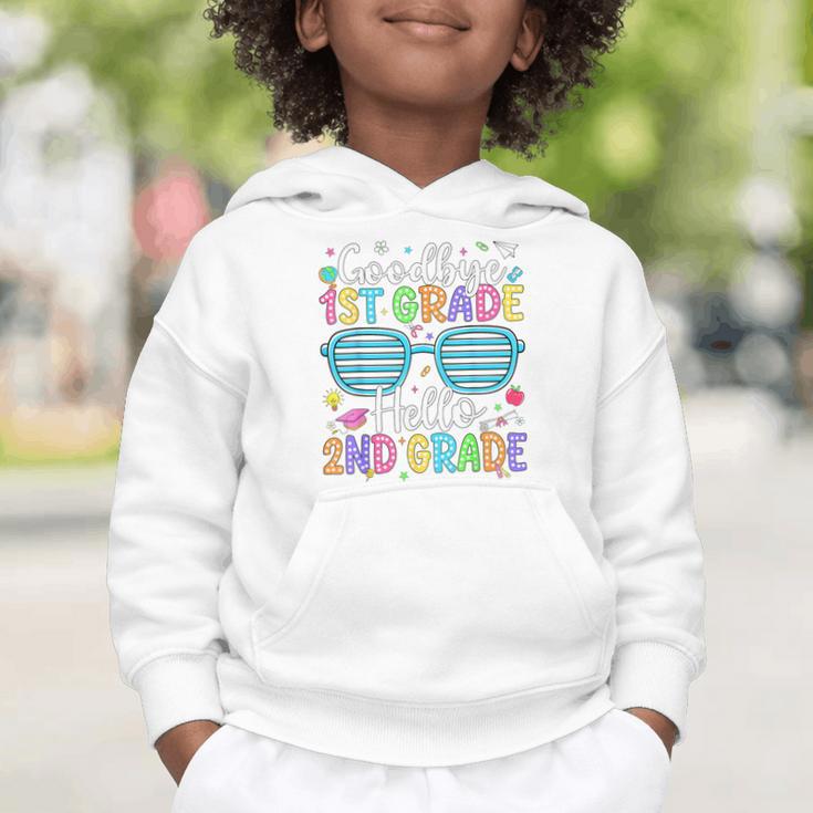 Goodbye 1st Grade Hello 2nd Grade Graduation Back To School Graphic Toddler Hoodie