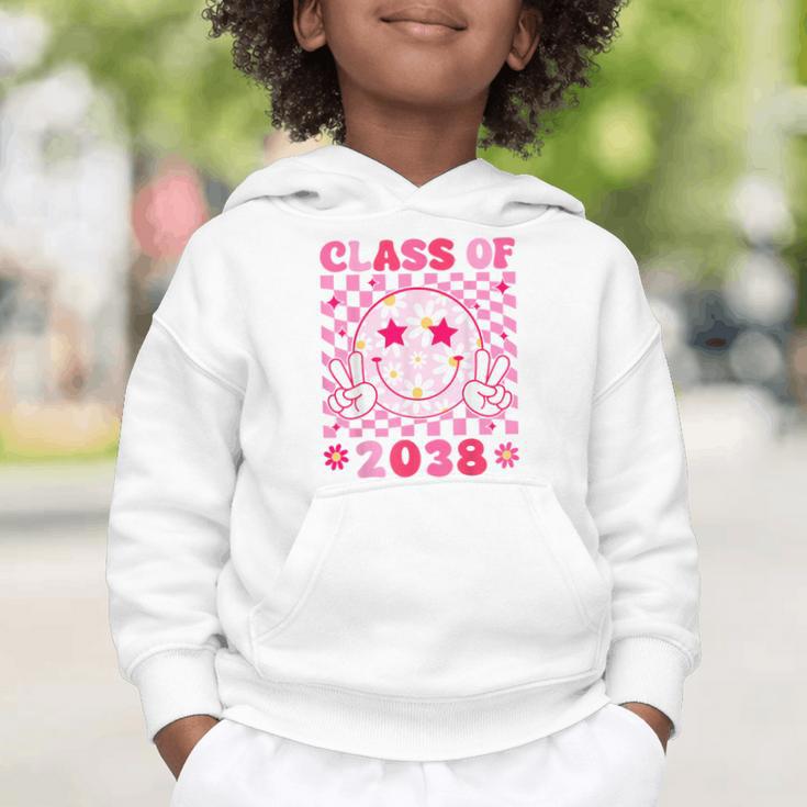 Groovy Class Of 2038 Grow With Me Smile Face Back To School Graphic Toddler Hoodie Groovy Class Of 2038 Grow With Me Smile Face Back To School Graphic Toddler Hoodie