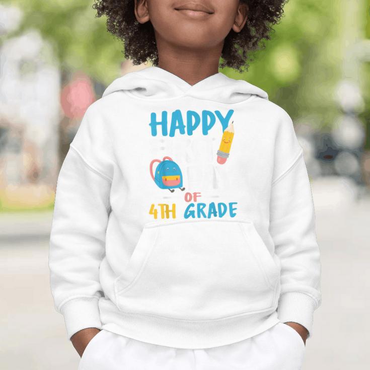 Happy First Day Of 4th Grade Student Back To School Graphic Toddler Hoodie