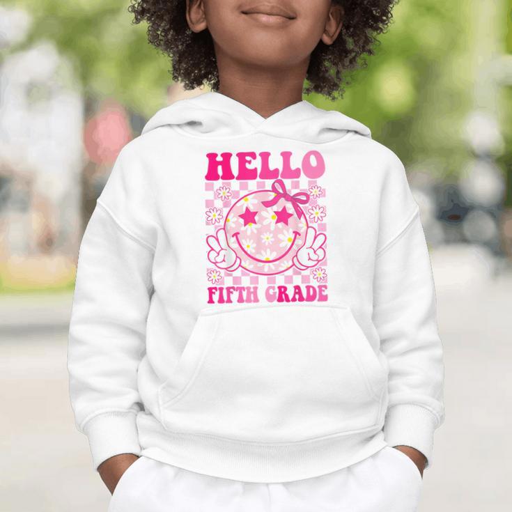 Hello Fifth Grade Coquette Bow Back To School 5th Grade Girl Graphic Toddler Hoodie