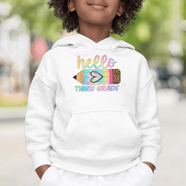 Hello Third Grade Back To School Pencil Tie Dye 3rd Grade Graphic Toddler Hoodie Hello Third Grade Back To School Pencil Tie Dye 3rd Grade Graphic Toddler Hoodie