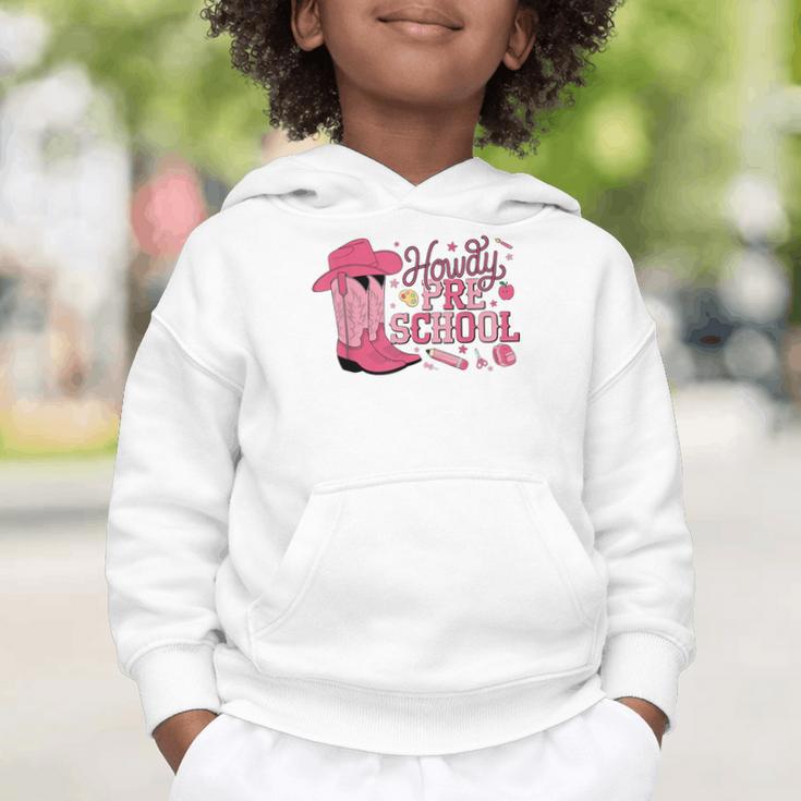Howdy Preschool Back To School Western Cowboy Cowgirls Pre-K Graphic Toddler Hoodie Howdy Preschool Back To School Western Cowboy Cowgirls Pre-K Graphic Toddler Hoodie