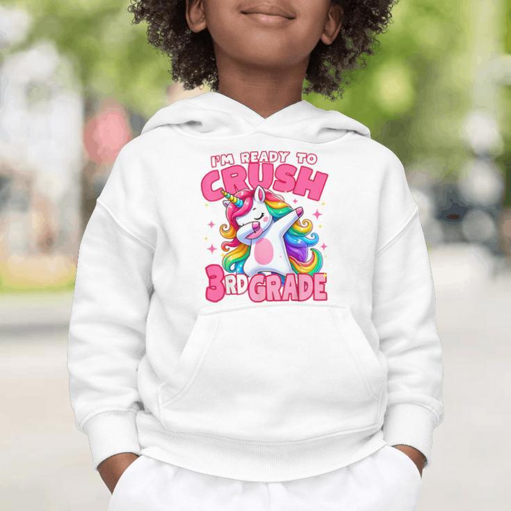 I'm Ready To Crush 3rd Grade Dabbing Unicorn Back To School Graphic Toddler Hoodie I'm Ready To Crush 3rd Grade Dabbing Unicorn Back To School Graphic Toddler Hoodie