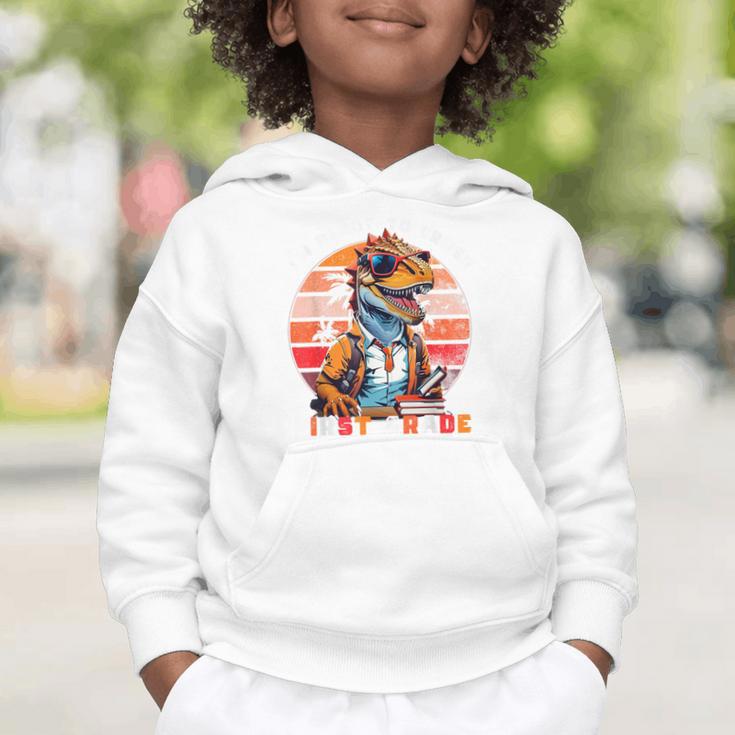 I'm Ready To Crush First Grade DinosaurRex Back To School Graphic Toddler Hoodie I'm Ready To Crush First Grade DinosaurRex Back To School Graphic Toddler Hoodie