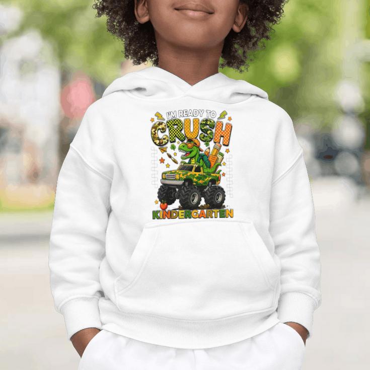 I'm Ready To Crush Kindergarten Back To School Monster Truck Graphic Toddler Hoodie I'm Ready To Crush Kindergarten Back To School Monster Truck Graphic Toddler Hoodie