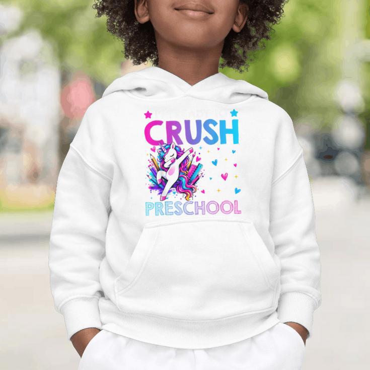 I'm Ready To Crush Preschool Dabbing Unicorn Back To School Graphic Toddler Hoodie I'm Ready To Crush Preschool Dabbing Unicorn Back To School Graphic Toddler Hoodie