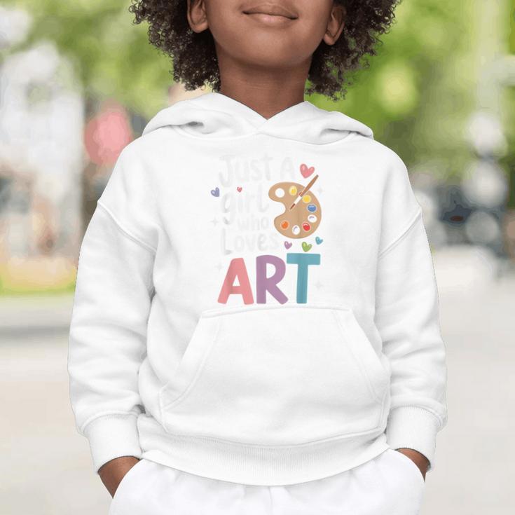 Just a Girl Who Loves Art Cute Back To School Kids Girls Graphic Toddler Hoodie Just a Girl Who Loves Art Cute Back To School Kids Girls Graphic Toddler Hoodie