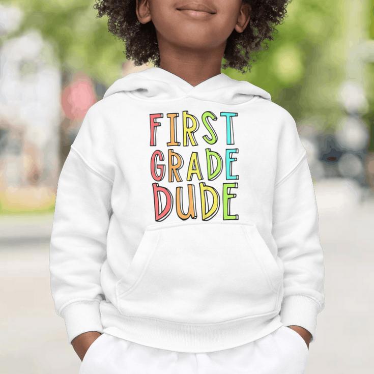Kids First Day Of First Grade Dude 1st Grade Back To School Boys Graphic Toddler Hoodie