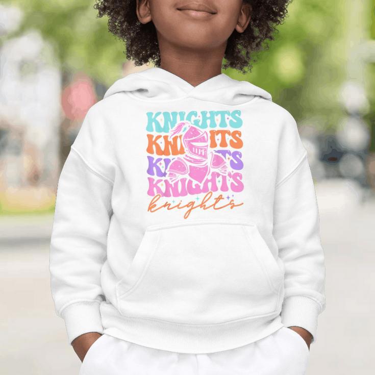 Knights Mascot Back To School Spirit Sports Men Women Groovy Graphic Toddler Hoodie