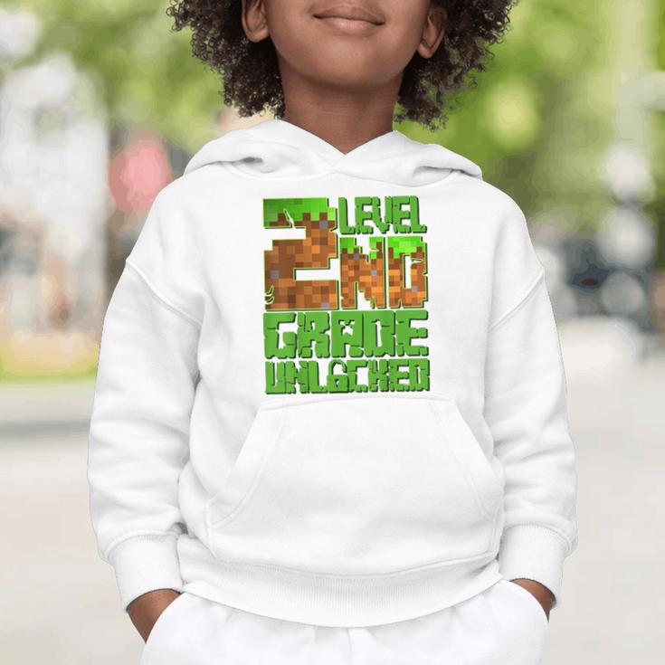 Level 2nd Grade Unlocked Game Pixel Kids Boy Back To School Graphic Toddler Hoodie