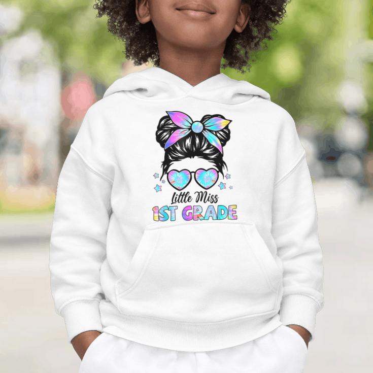 Little Miss 1st Grade Messy Bun Back To School Girls Kids Graphic Toddler Hoodie Little Miss 1st Grade Messy Bun Back To School Girls Kids Graphic Toddler Hoodie