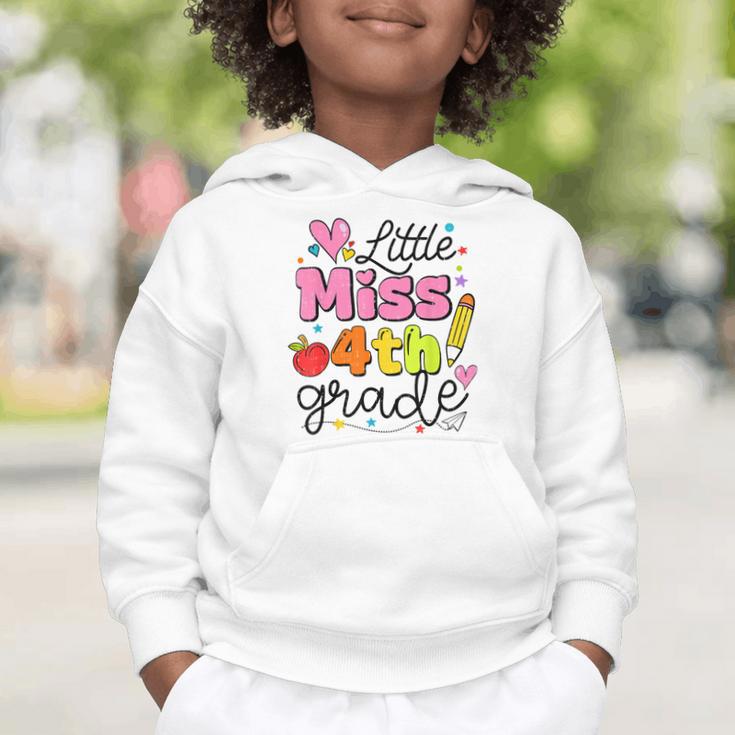 Little Miss 4th Grade Back To School Cute Fourth Grade Girls Graphic Toddler Hoodie Little Miss 4th Grade Back To School Cute Fourth Grade Girls Graphic Toddler Hoodie