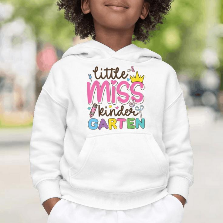 Little Miss Kindergarten First Day Back To School Girls Cute Graphic Toddler Hoodie Little Miss Kindergarten First Day Back To School Girls Cute Graphic Toddler Hoodie