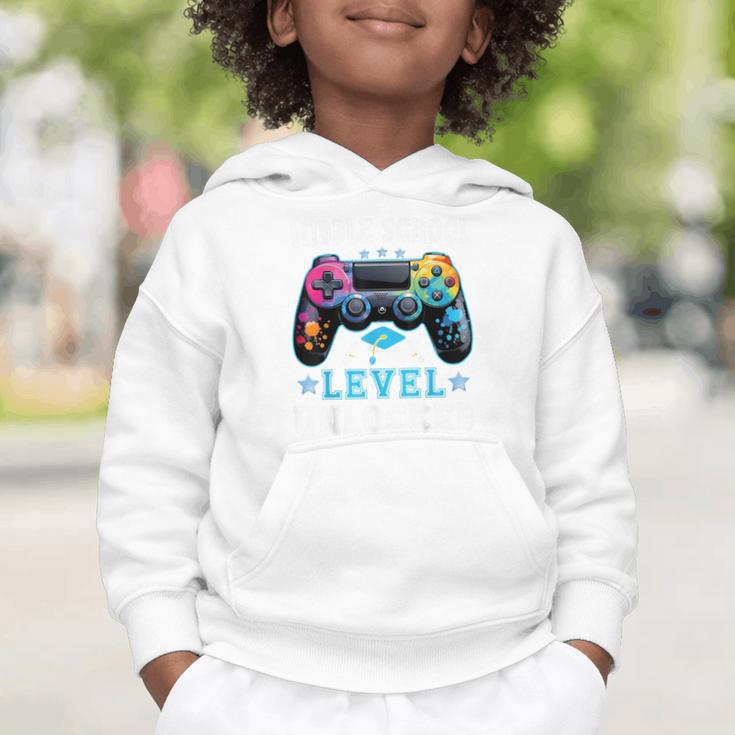 Middle School Level Unlocked Gamer First Day Back To School Graphic Toddler Hoodie