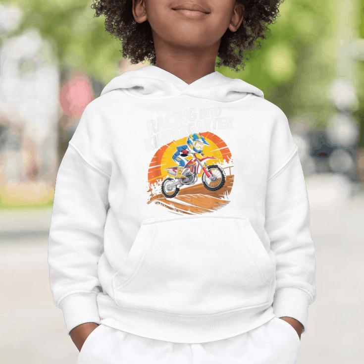 Motocross Back To School Dirt Bike Racing Into Kindergarten Graphic Toddler Hoodie Motocross Back To School Dirt Bike Racing Into Kindergarten Graphic Toddler Hoodie