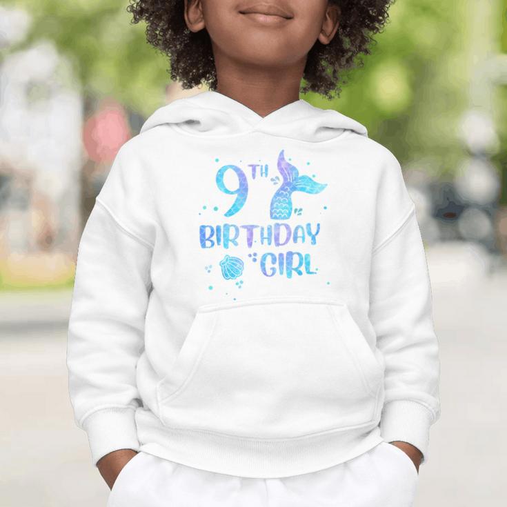 Ninth Birthday Girl Mermaid 9th Toddler's Back To School Graphic Toddler Hoodie Ninth Birthday Girl Mermaid 9th Toddler's Back To School Graphic Toddler Hoodie