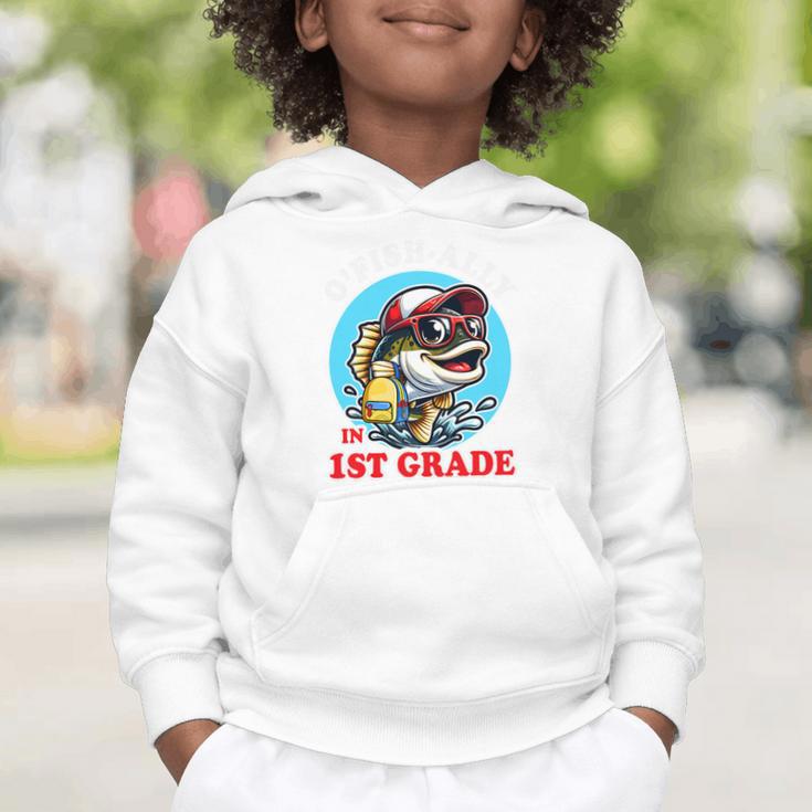 O’Fish-Ally a 1st Grade Mom Back To School Premium Tri-Blend Graphic Toddler Hoodie