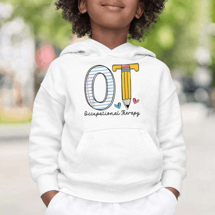 Pediatric Occupational Therapy Paper Pencil Back To School Graphic Toddler Hoodie