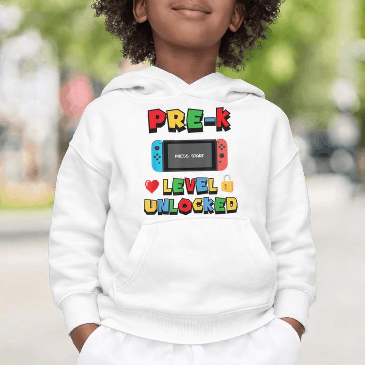 Pre-K Level Unlocked Back To School Video Game Graphic Toddler Hoodie Pre-K Level Unlocked Back To School Video Game Graphic Toddler Hoodie