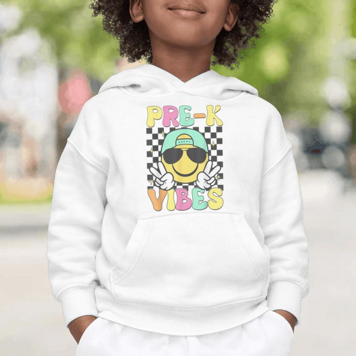 Pre-K Vibes Smile Face Back To School Pre-K Graphic Toddler Hoodie Pre-K Vibes Smile Face Back To School Pre-K Graphic Toddler Hoodie