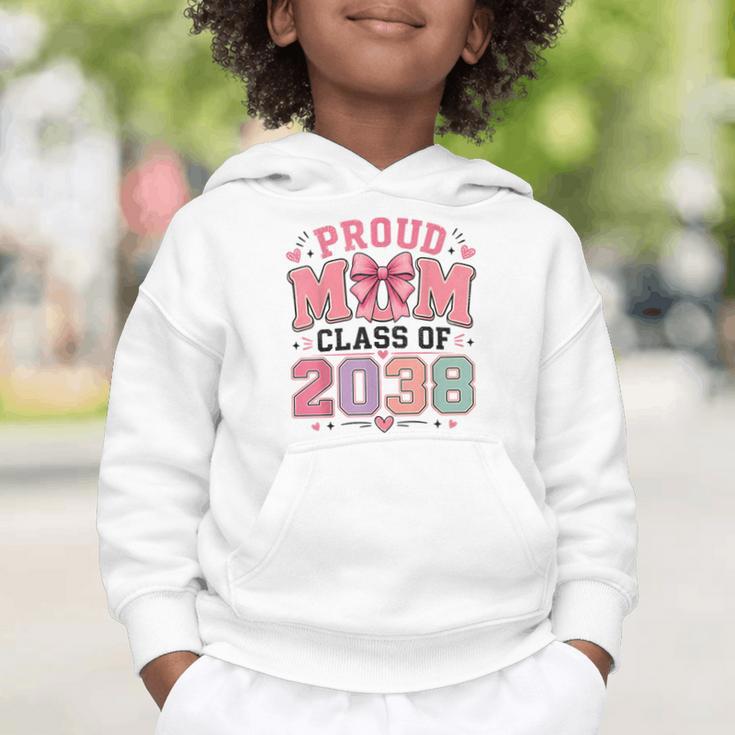 Proud Mom Class Of 2038 Retro Kindergarten Back To School Graphic Toddler Hoodie Proud Mom Class Of 2038 Retro Kindergarten Back To School Graphic Toddler Hoodie