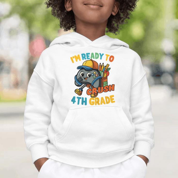 Ready For 4th Grade First Day Back To School Students Graphic Toddler Hoodie Ready For 4th Grade First Day Back To School Students Graphic Toddler Hoodie