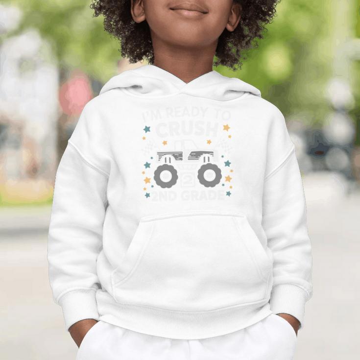 Im Ready To Crush 2nd Grade Boy Monster Truck Back To School Graphic Toddler Hoodie Im Ready To Crush 2nd Grade Boy Monster Truck Back To School Graphic Toddler Hoodie