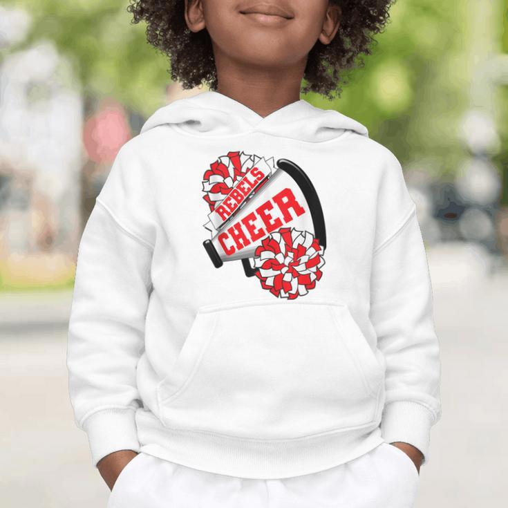Rebels Cheer Back To School Cheerleading Spirit R Graphic Toddler Hoodie Rebels Cheer Back To School Cheerleading Spirit R Graphic Toddler Hoodie