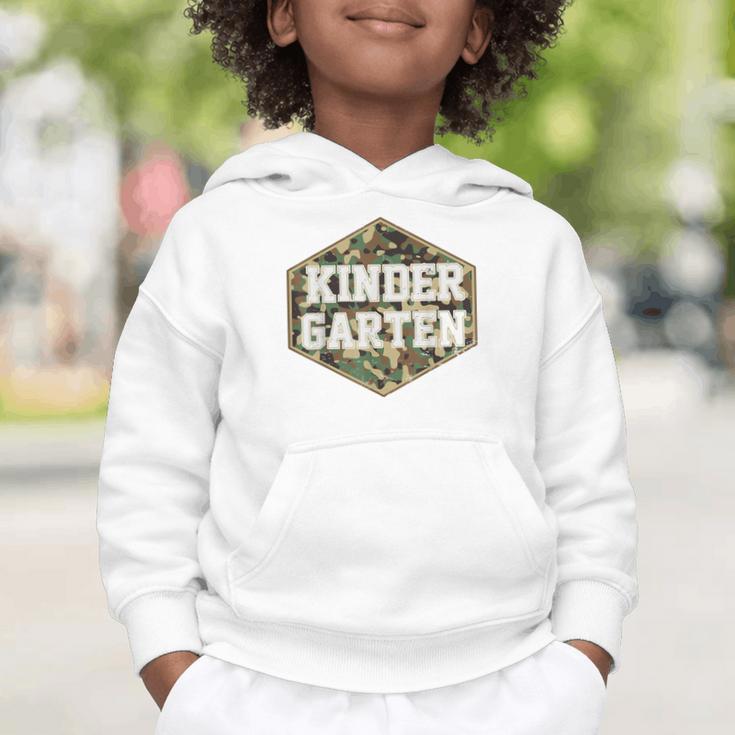 Retro Back To School Boys Old Camo Kindergarten Graphic Toddler Hoodie