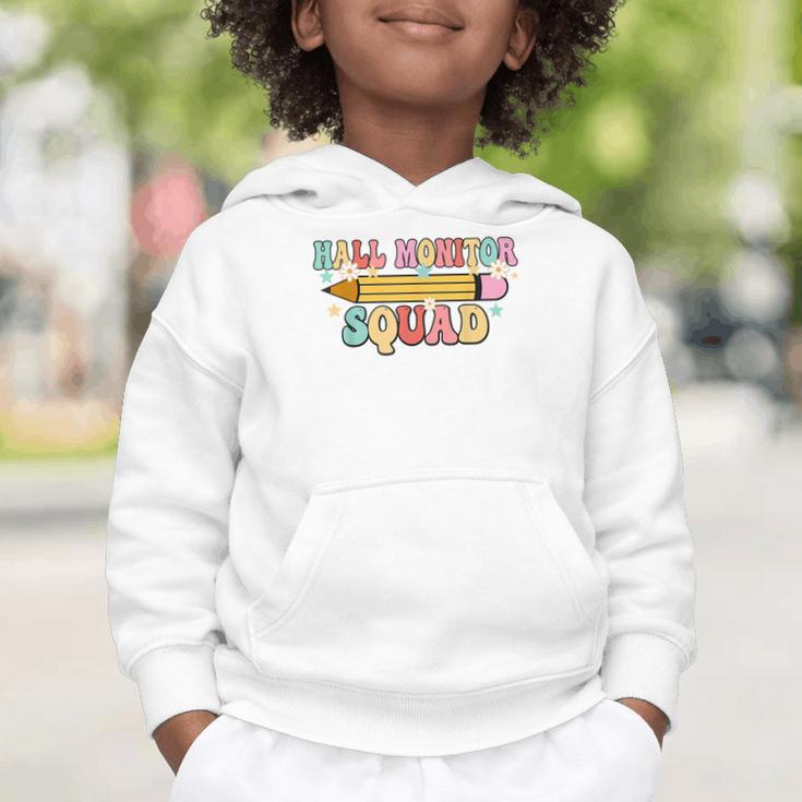 School Hall Monitor Squad Cool Retro Back To School Team Graphic Toddler Hoodie School Hall Monitor Squad Cool Retro Back To School Team Graphic Toddler Hoodie