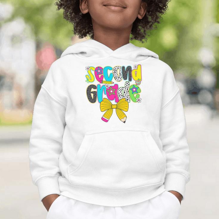 Second Grade Coquette Bow First Day Of School Back To School Performance Graphic Toddler Hoodie Second Grade Coquette Bow First Day Of School Back To School Performance Graphic Toddler Hoodie