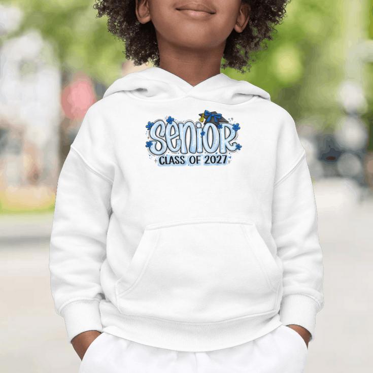 Senior 2027 Blue Girls Class Of 27 Back To School Graphic Toddler Hoodie Senior 2027 Blue Girls Class Of 27 Back To School Graphic Toddler Hoodie