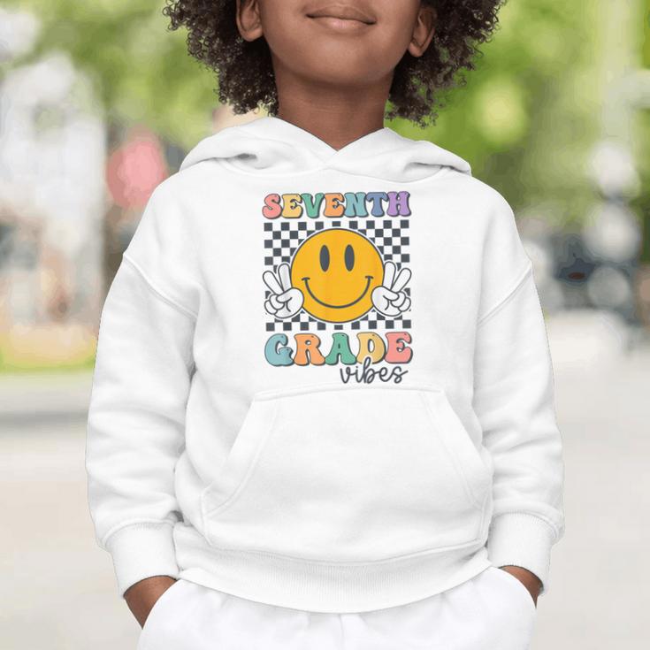 Seventh Grade Vibes Cute Smile Back To School 7th Grade Team Graphic Toddler Hoodie Seventh Grade Vibes Cute Smile Back To School 7th Grade Team Graphic Toddler Hoodie