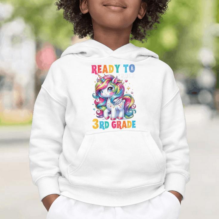 Student Unicorn Ready Back To School Crush 3rd Grade Girls Graphic Toddler Hoodie Student Unicorn Ready Back To School Crush 3rd Grade Girls Graphic Toddler Hoodie