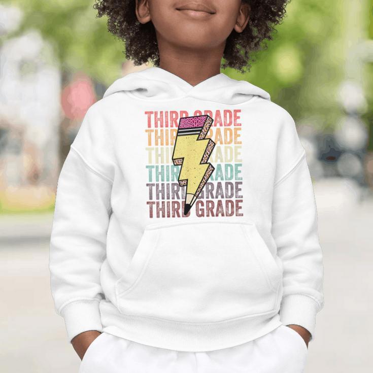 Third Grade Lightning Bolt Pencil 1st Day Of Back To School Graphic Toddler Hoodie