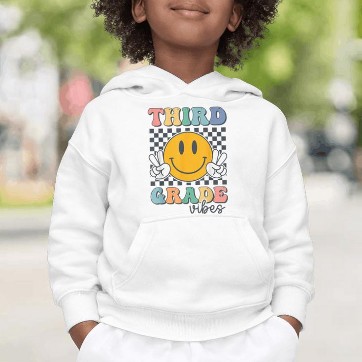 Third Grade Vibes Retro Smile Back To School 3rd Grade Team Graphic Toddler Hoodie Third Grade Vibes Retro Smile Back To School 3rd Grade Team Graphic Toddler Hoodie