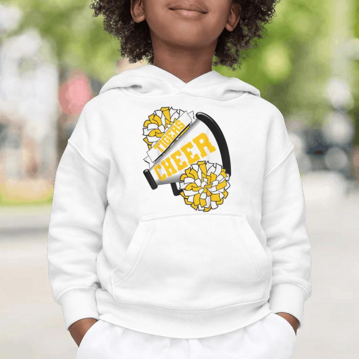 Tigers Cheer Back To School Cheerleading Spirit GY Graphic Toddler Hoodie Tigers Cheer Back To School Cheerleading Spirit GY Graphic Toddler Hoodie