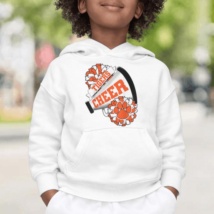 Tigers Cheerleading Back To School Cheer Team Spirit Orange Graphic Toddler Hoodie Tigers Cheerleading Back To School Cheer Team Spirit Orange Graphic Toddler Hoodie