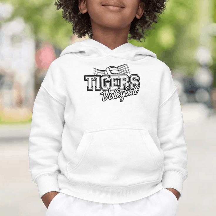 Tigers Volleyball Back To School Spirit Graphic Toddler Hoodie Tigers Volleyball Back To School Spirit Graphic Toddler Hoodie
