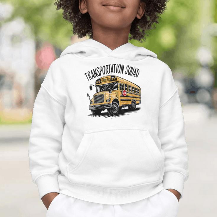 Transportation Squad Bus Drivers Back To School Graphic Toddler Hoodie Transportation Squad Bus Drivers Back To School Graphic Toddler Hoodie
