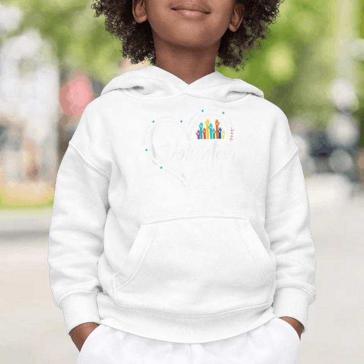 Volunteer Heart Back To School Art Vintage Graphic Toddler Hoodie