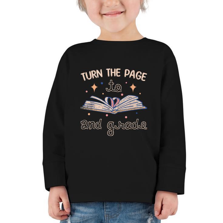 2nd Grade Book Lover Book Nerd Back To School Graphic Toddler Long Sleeve Tee