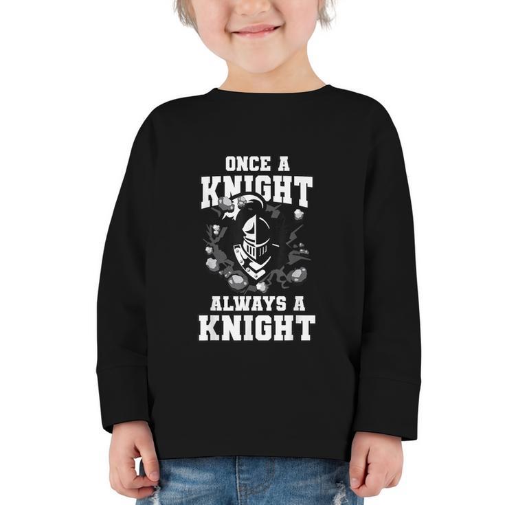 Always A Knight Back To School Spirit Graphic Toddler Long Sleeve Tee